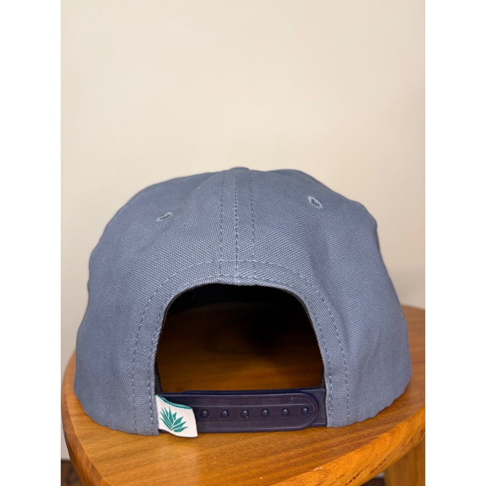 Sendero Provisions Co Patch Hat Mens Blue Canvas Moth Patch Rope Snapback Cap - Picture 4 of 5